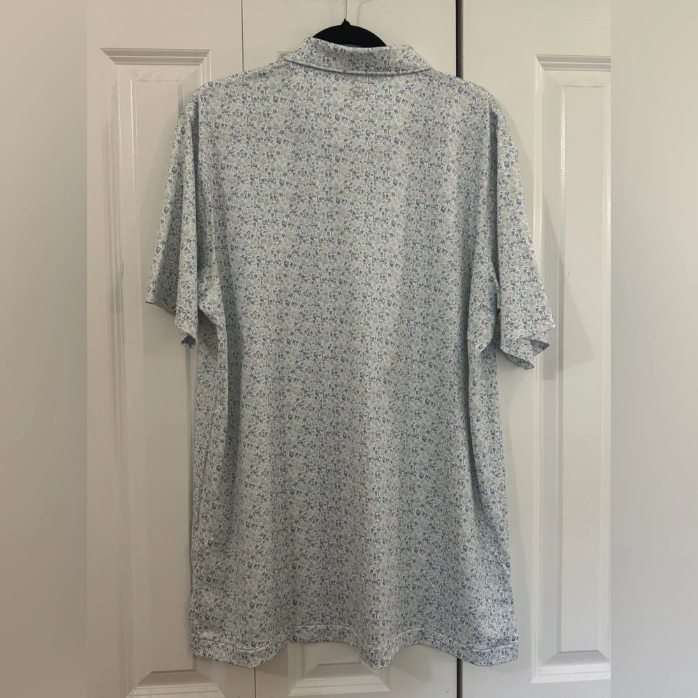 Peter Millar summer comfort golf polo bay hill with sun protection. Size L. - Picture 5 of 5